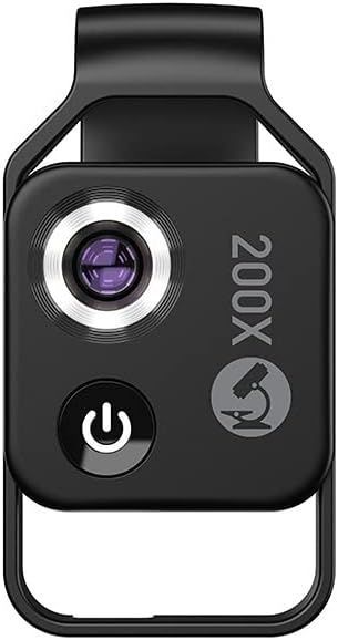 200X Magnification Microscope Lens with CPL Mobile LED Light Micro Pocket Macro Lenses for iPhone
