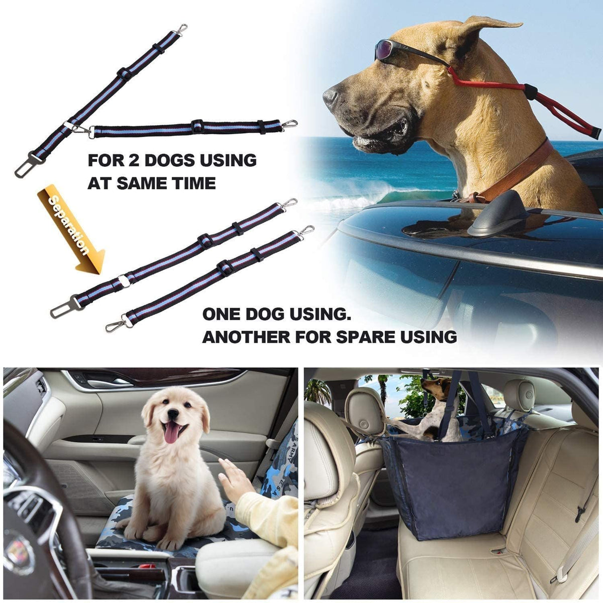 Dog Car Seat Cover Car Rear Back Seat Mat Hammock Cushion Protector Waterproof Mat Pet Blanket