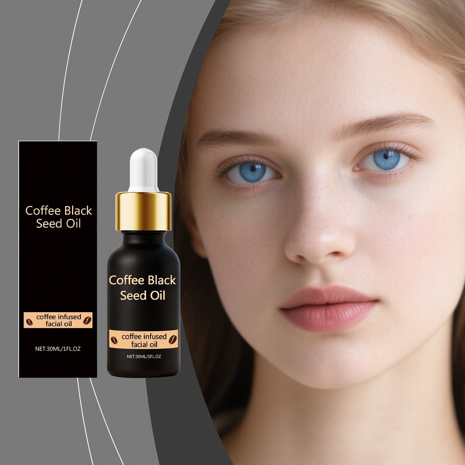 Black Seed Oil Facial Care, Hydrating Moisturizer, Brightening, Anti-Aging, Daily Nourishing Essence ,30ml