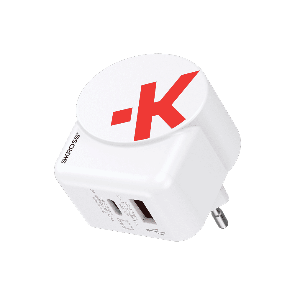 Skross 1302425 Eu Usb Charger Ac65Pd  White ,Retail,1Xusb,1Xtypc Pd