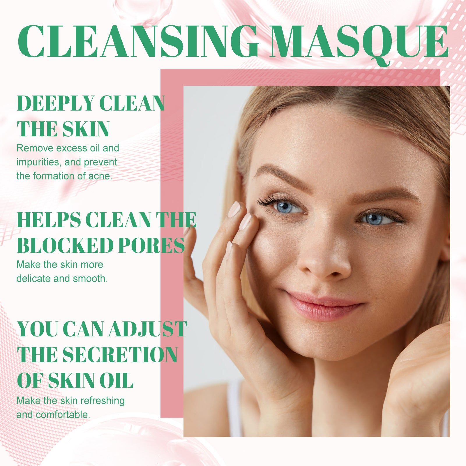 Deep Cleansing Tea Tree Mask for Clear, Smooth, Acne-Free Skin, Facial Care ,40g