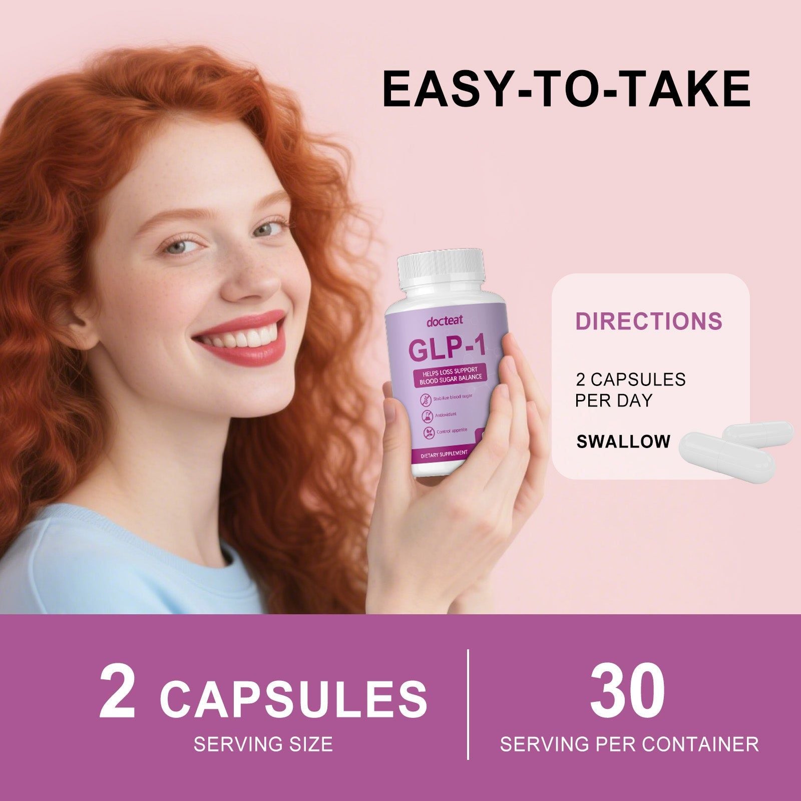 Boost Your Body Care with GLP-1 Capsules, Fat Burn, Appetite Control, Metabolism Support ,60 capsules