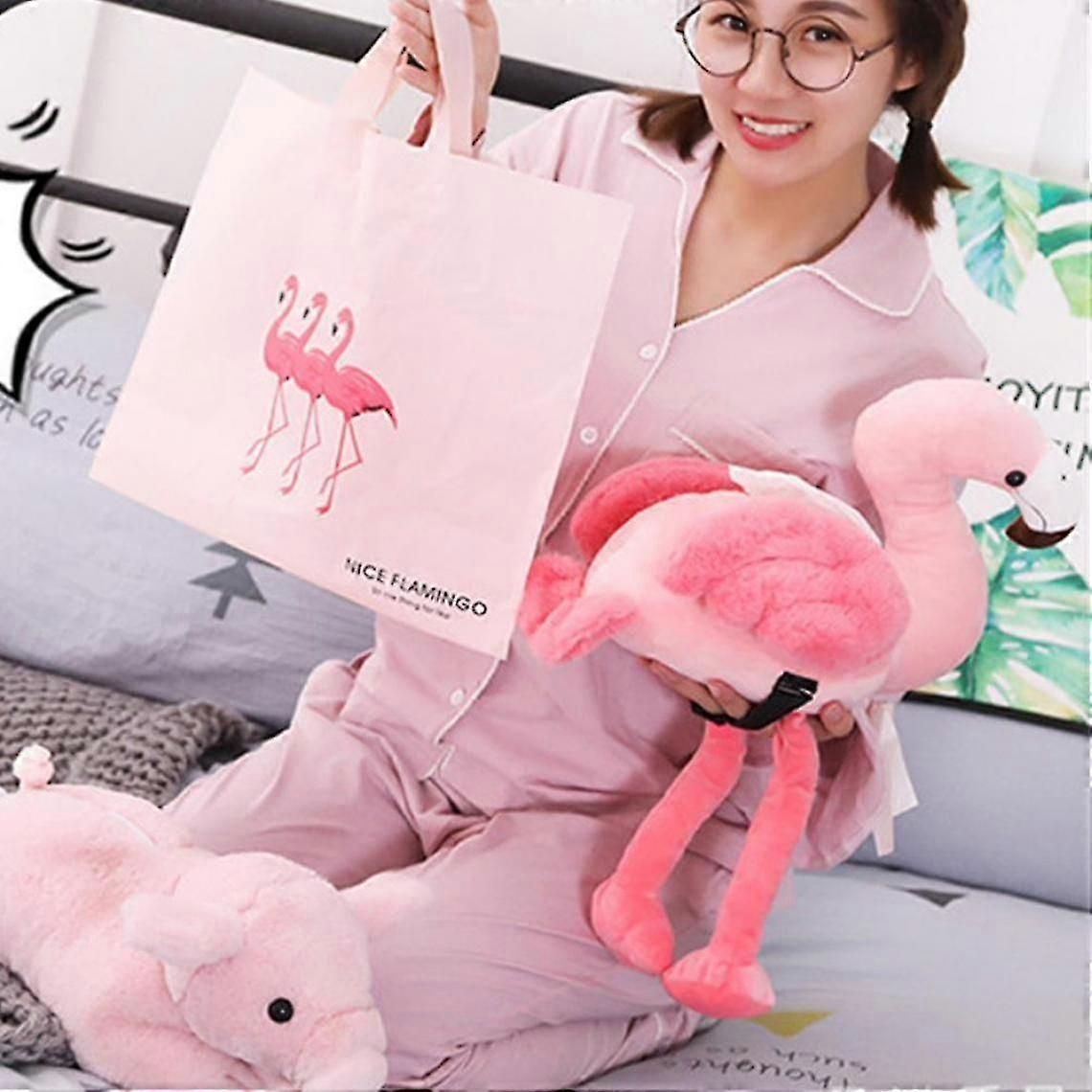 1pcs Pink Flamingo Paper Towel Box Cover Idea Trolley Armrest Organization Box Cute Plush Decoration Napkins Home Decoration | zxin