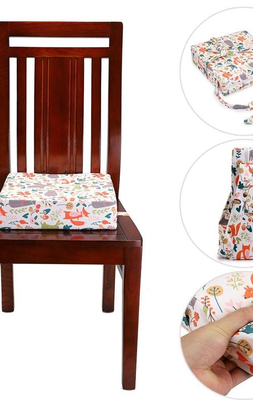 Toddler Booster Cushion Baby Chair Pad Heightening Dining Chair Cushion Cartoon Seat Mat