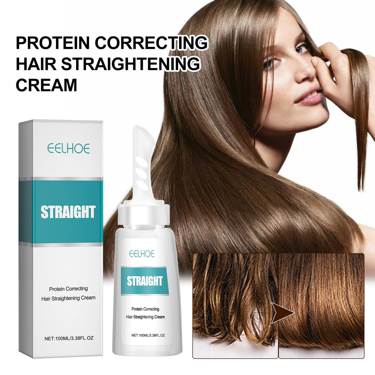 Hair Care, Collagen Repair, Nourishing Hair Straightening Cream, Smooth & Shine ,100ml