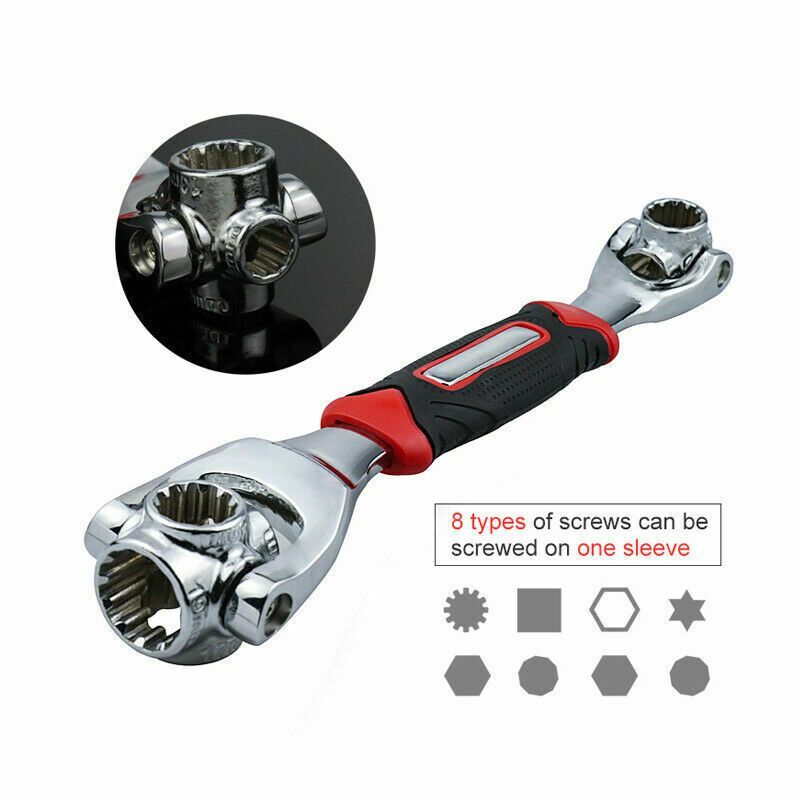 52 in 1 Tiger Wrench Tool Set Multi-Functional Socket Tiger Spanners 360° Rotating Wrench Hand Tools