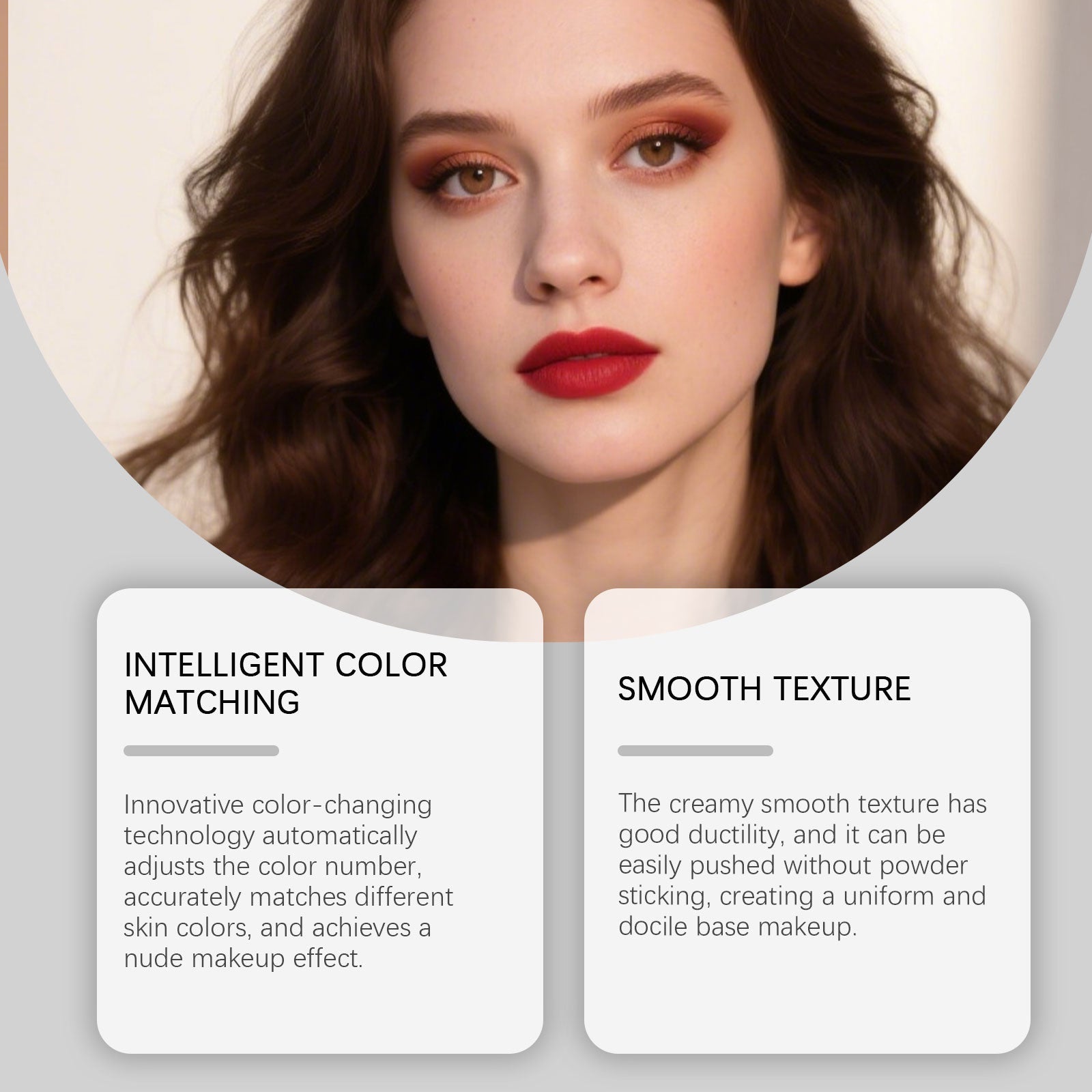 Brightening Cushion Cream, Natural Fit Base Makeup, Flawless, Hydrating, Easy to Apply ,18g