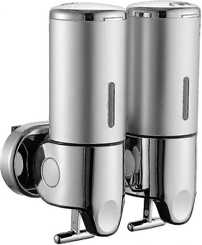 Wall Mounting Manual Double Soap Lotion Dispenser