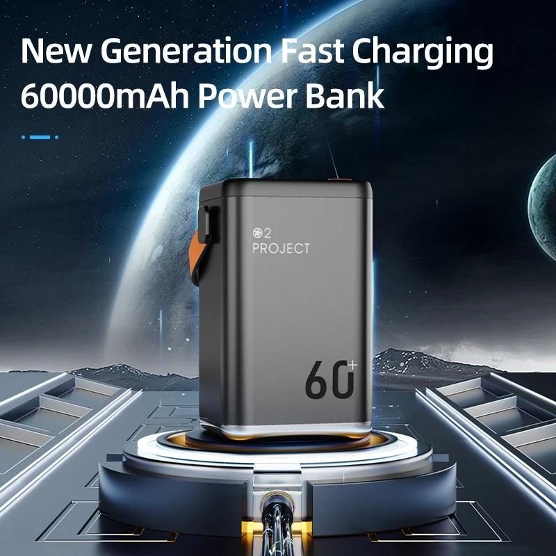Power Bank Fast Charger 60000mah Power Station Outdoor Mobile 36W Energy Storage Power Supply