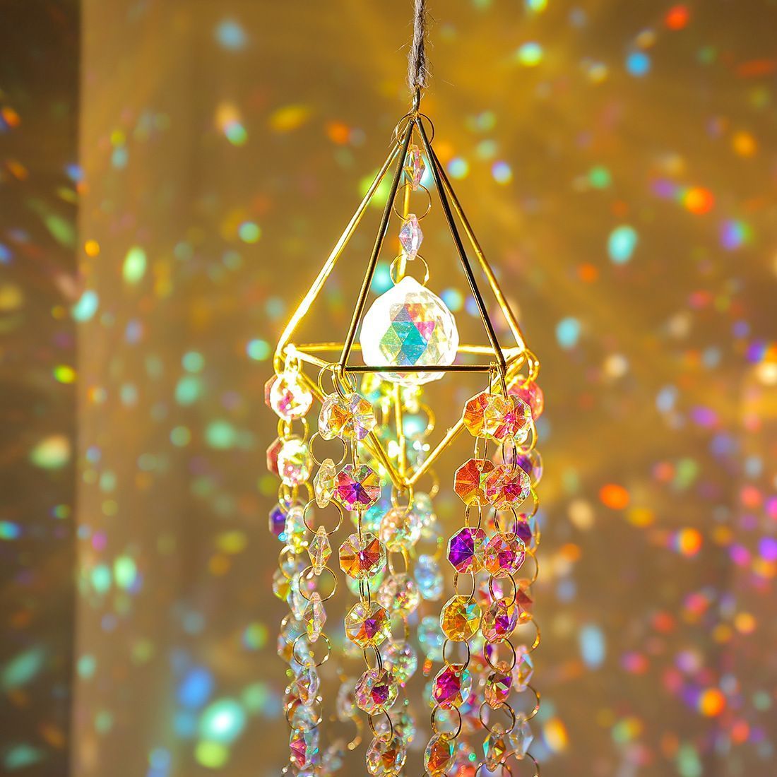 Crystal Suncatchers Window Hanging Wind Chime Garden Sun Catchers Home Decor