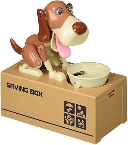 Little Dog Puggy Bank,Robotic Coin Munching Toy Money Box