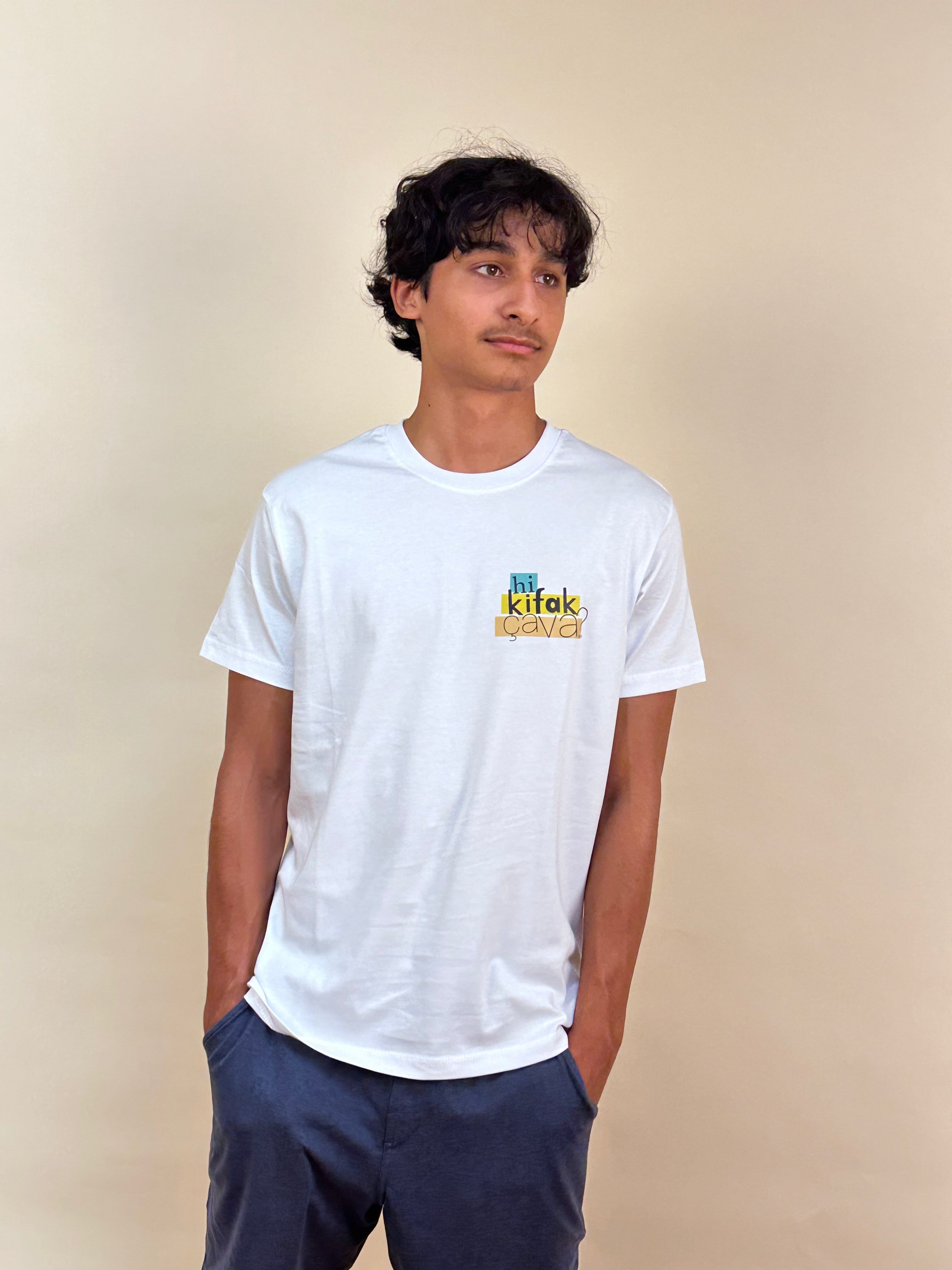 INLEB White "Hi Kifak Ca Va?" Unisex T-Shirt
