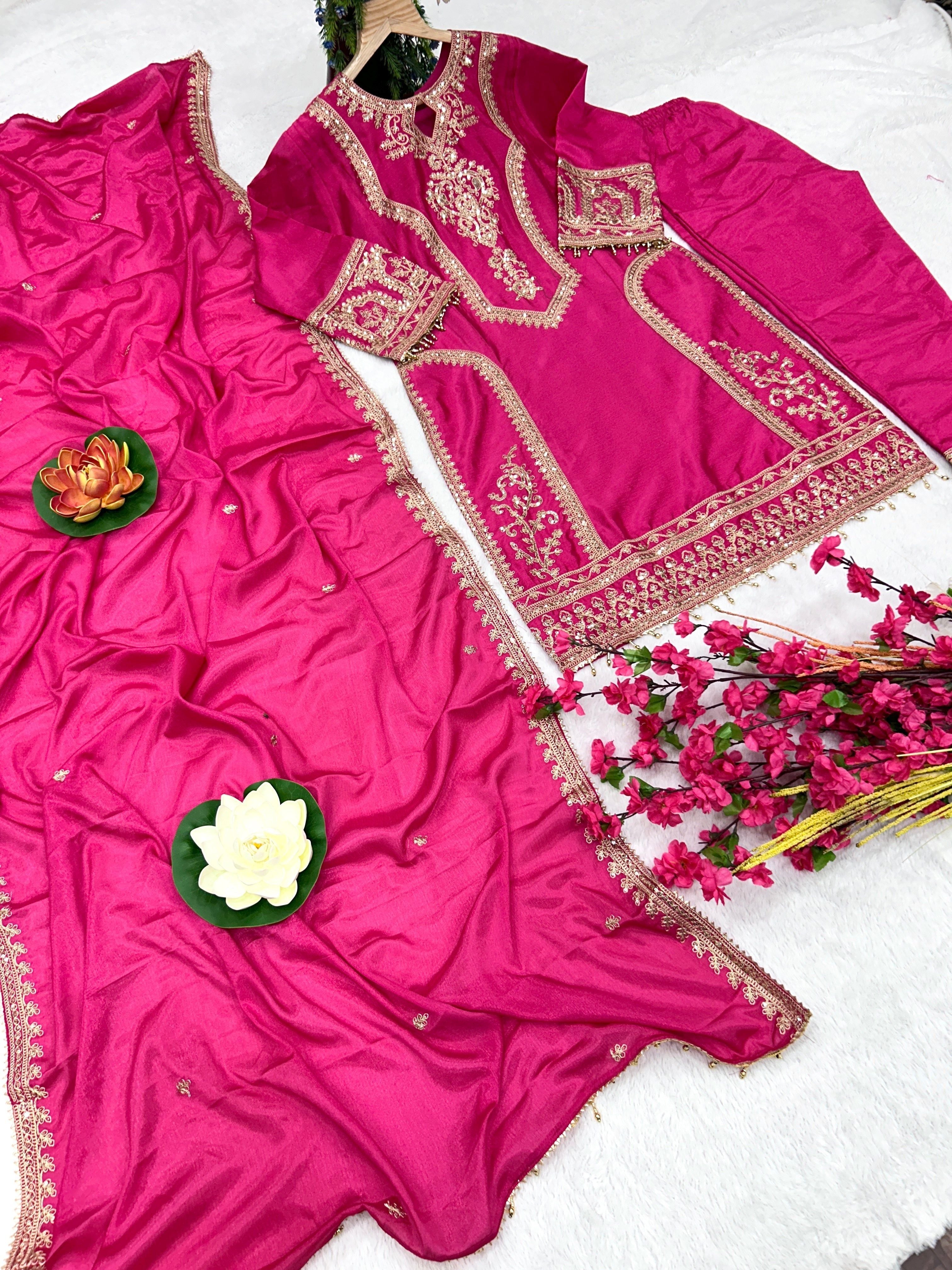 Party Wear Beautiful Top-Bottom And Fancy Dupatta