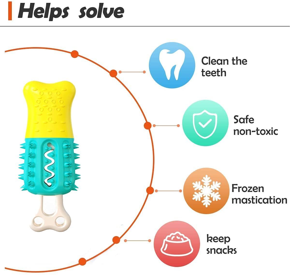 Dog Cooling Chew Toys Teeth Cleaning Stick Toothbrush Molar Toys Cool Down Dog Frozen Toy