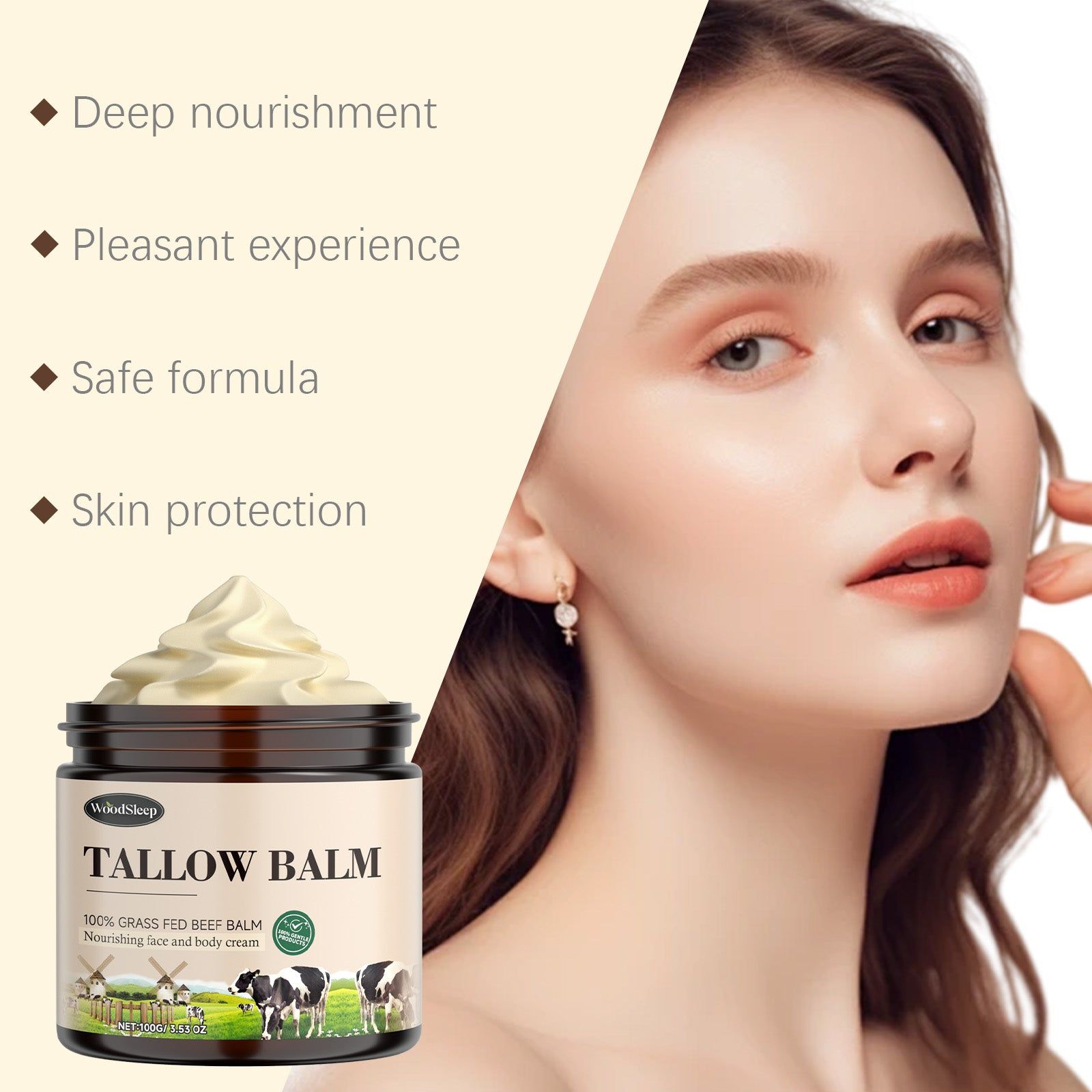 Butter Moisturizer, Deep Hydration for Dry Skin, Nourishing Body Cream ,100g