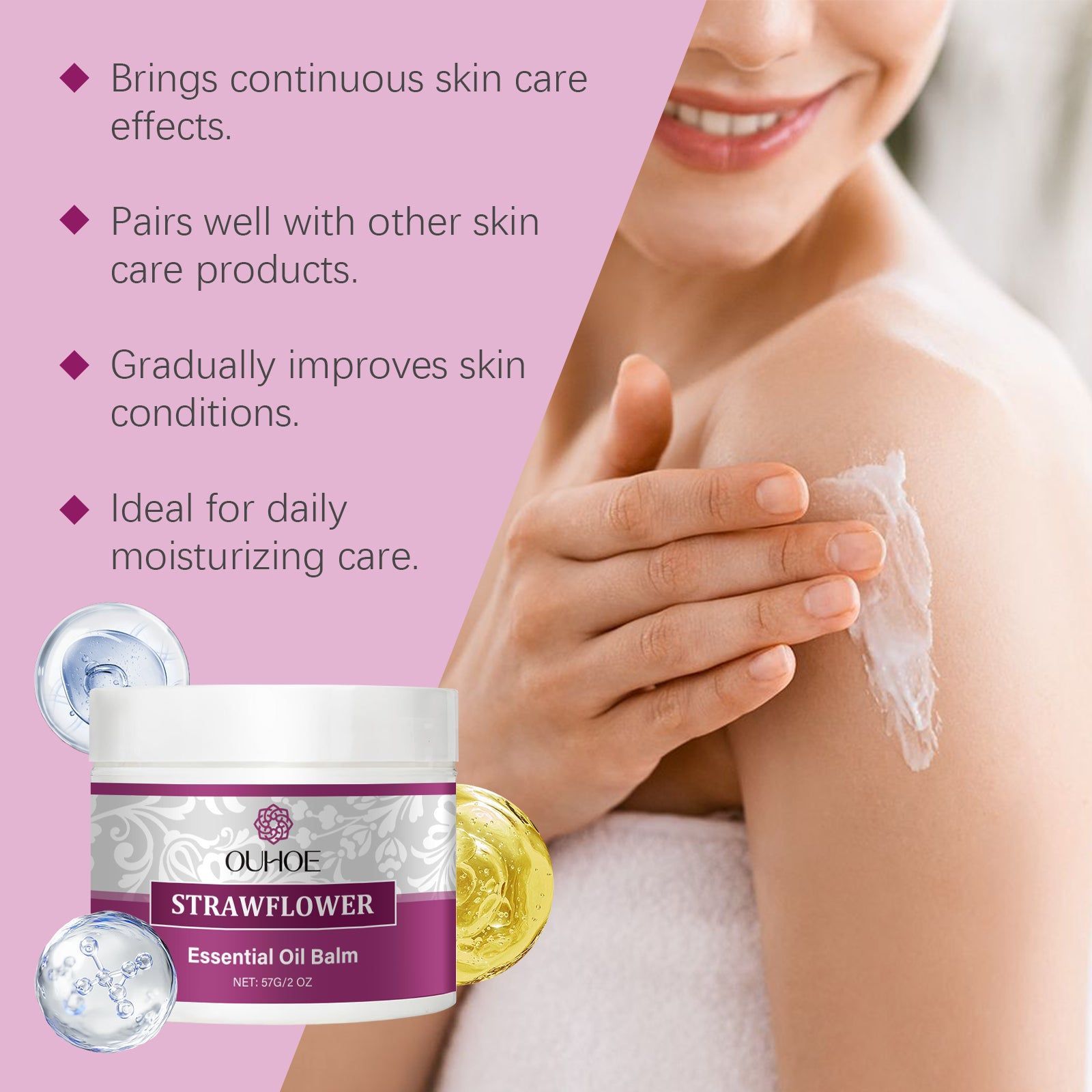 Body Care Moisturizing Cream, Hydrating, Nourishing, Softening, Daily Skin Care ,57g