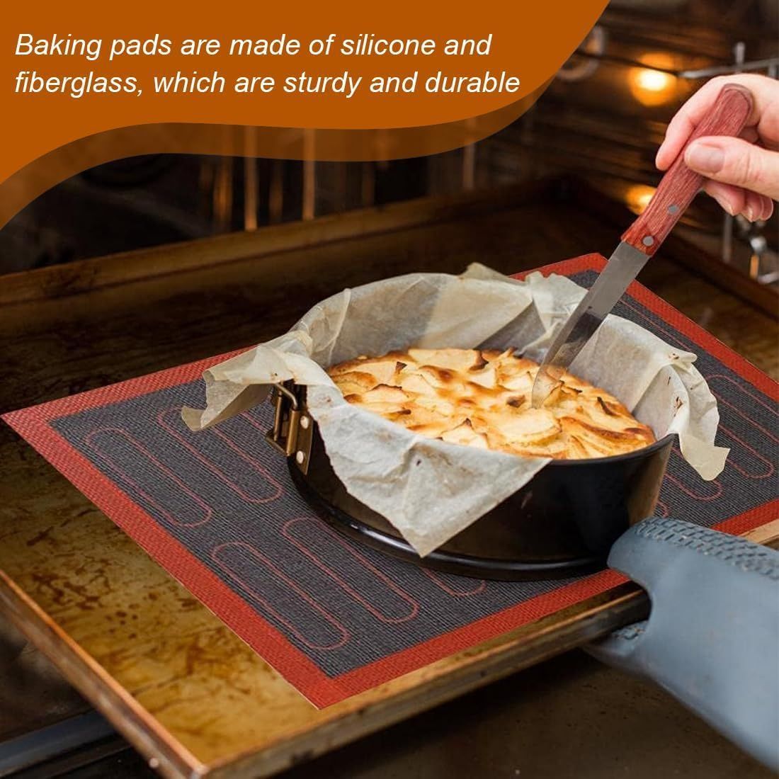 2 Pack Microperforated Oven Mat Silicone Baking Mat Double-Sided Non Stick Silicone Baking Mat