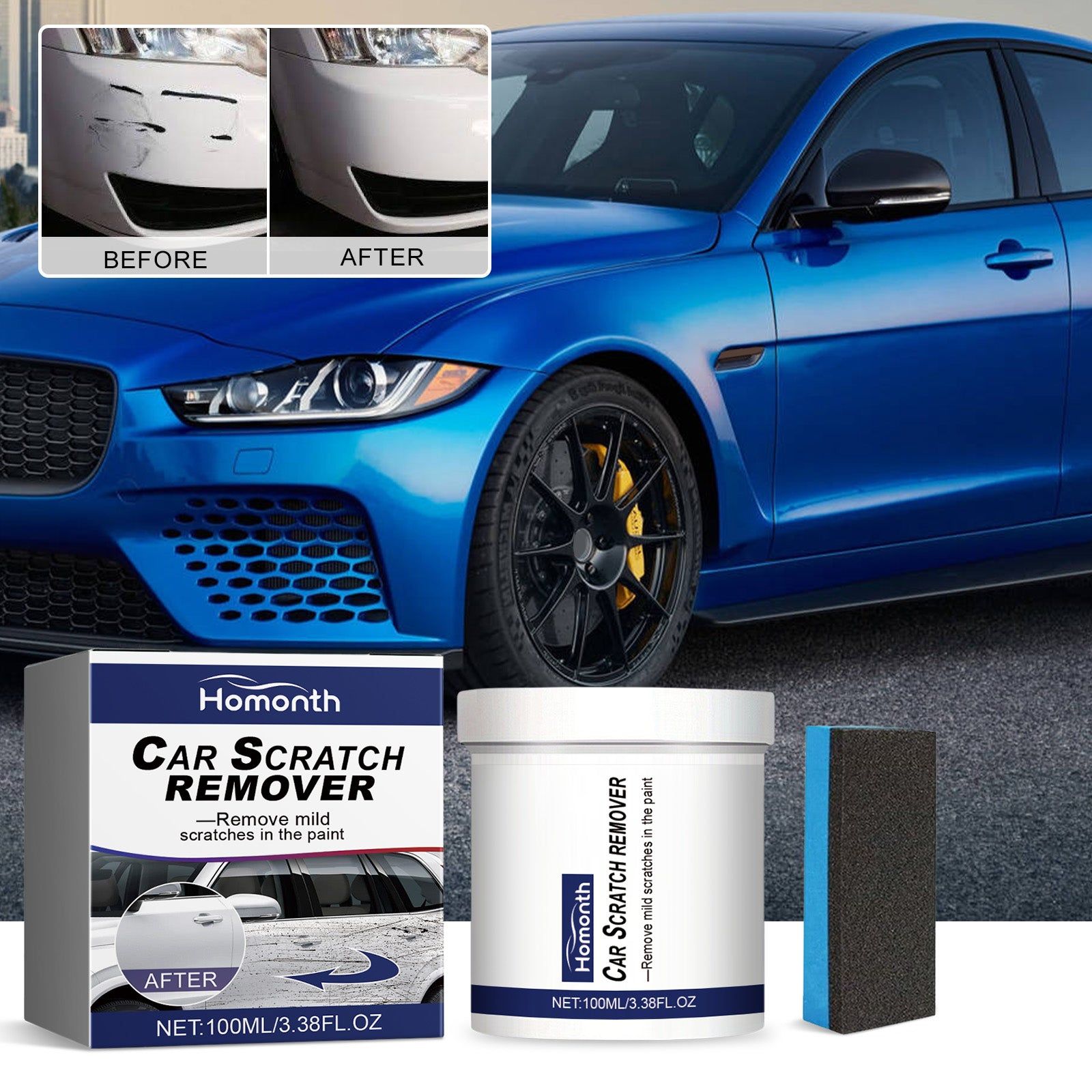 Car Scratch Repair Kit, Fast Scratch Remover, Car Paint Touch Up, Easy Polishing Solution ,1set