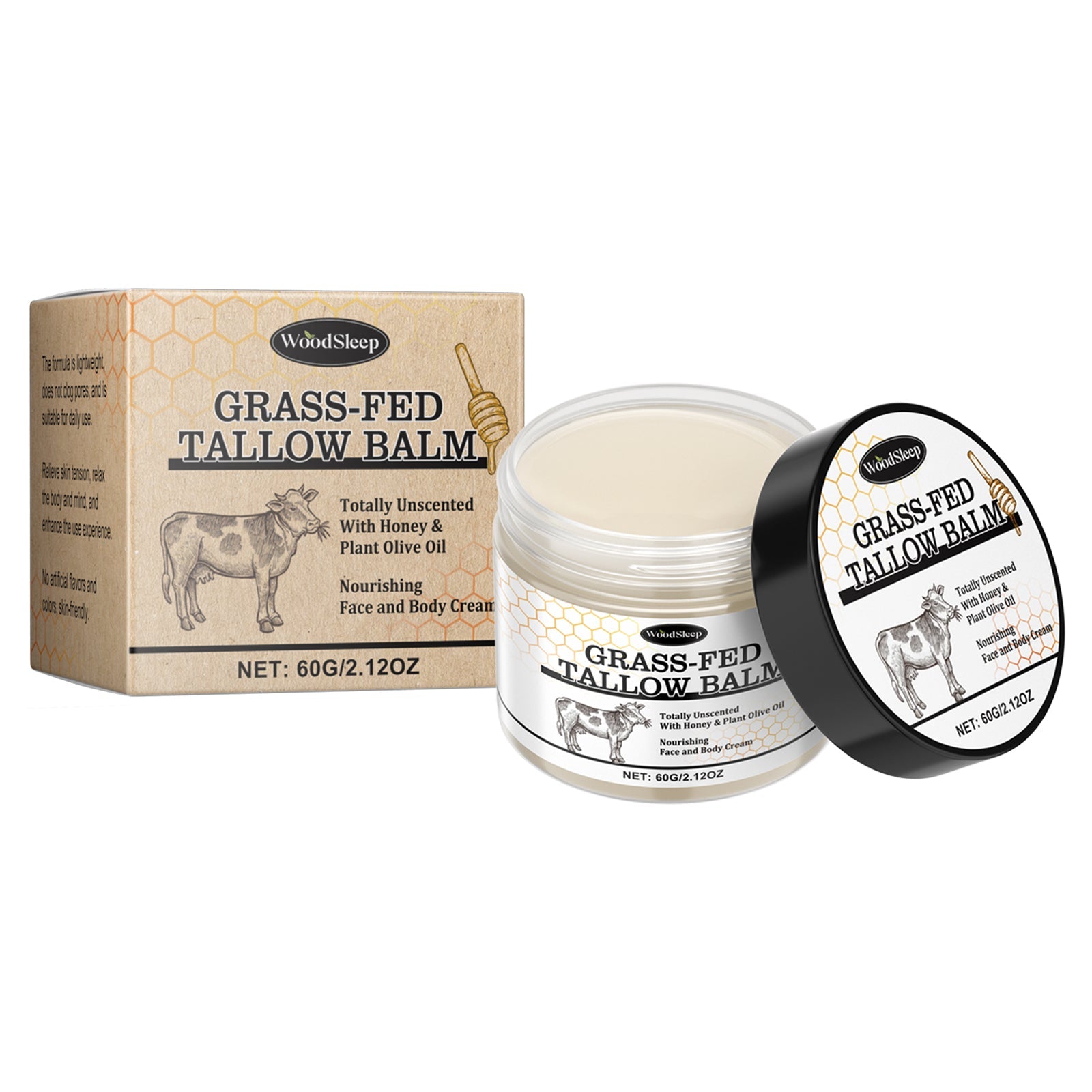 Body Care Butter, Grass Fed Moisturizer, Hydrating, Nourishing, Skin Elasticity ,60g
