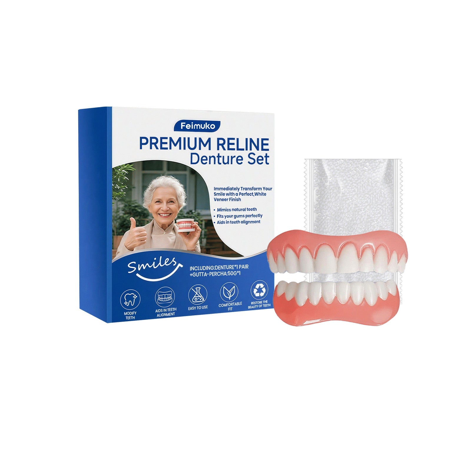 Transform Your Smile Instantly with Denture Modification Sets, Easy, Comfortable, and Trendy ,1set