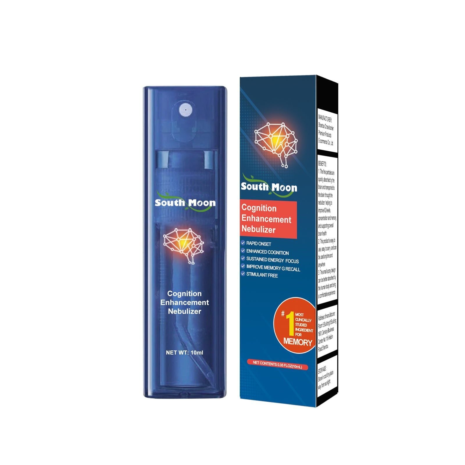 Boost Brain Power with Cognitive Care Nebulizer, Improve Focus, Memory, and Mental Clarity ,10ml/box