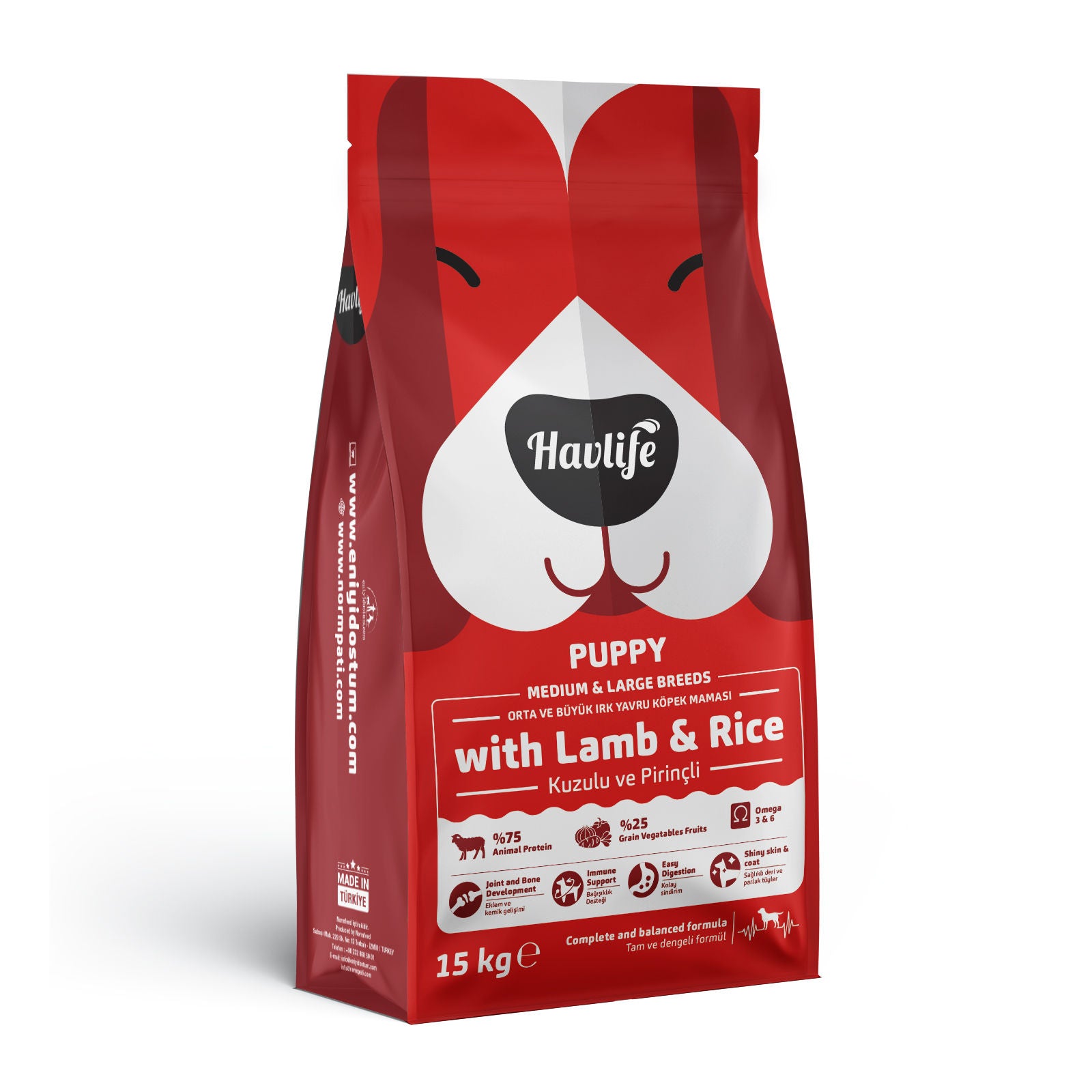Havlife Premium Lamb & Rice Puppy Food for Medium & Large Breeds, High Protein, Immune & Digestive Support, 100% Balanced Nutrition