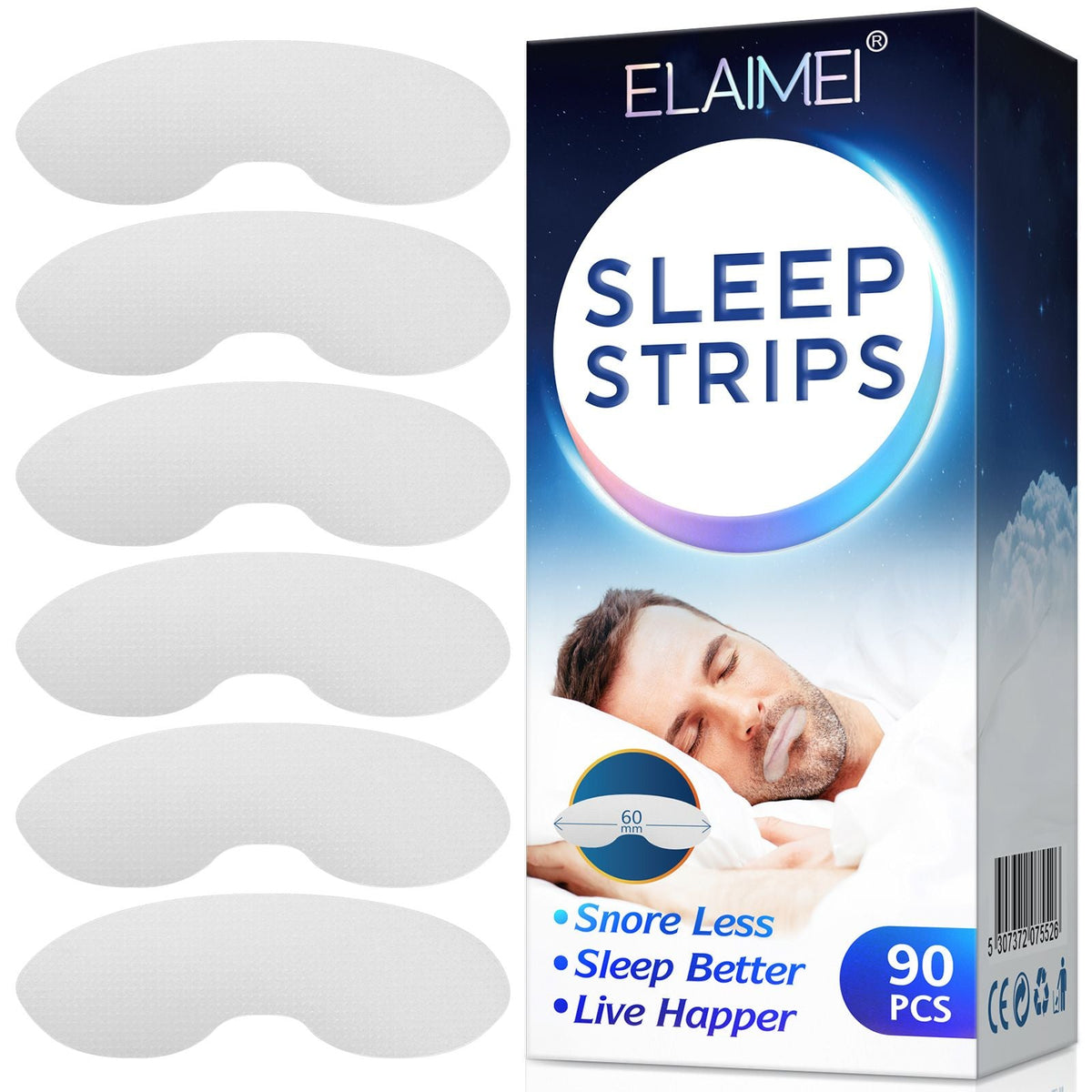 90pcs Anti Snoring Sleep Strips Stop Snoring Mouth Tape For Better Nose Breathing