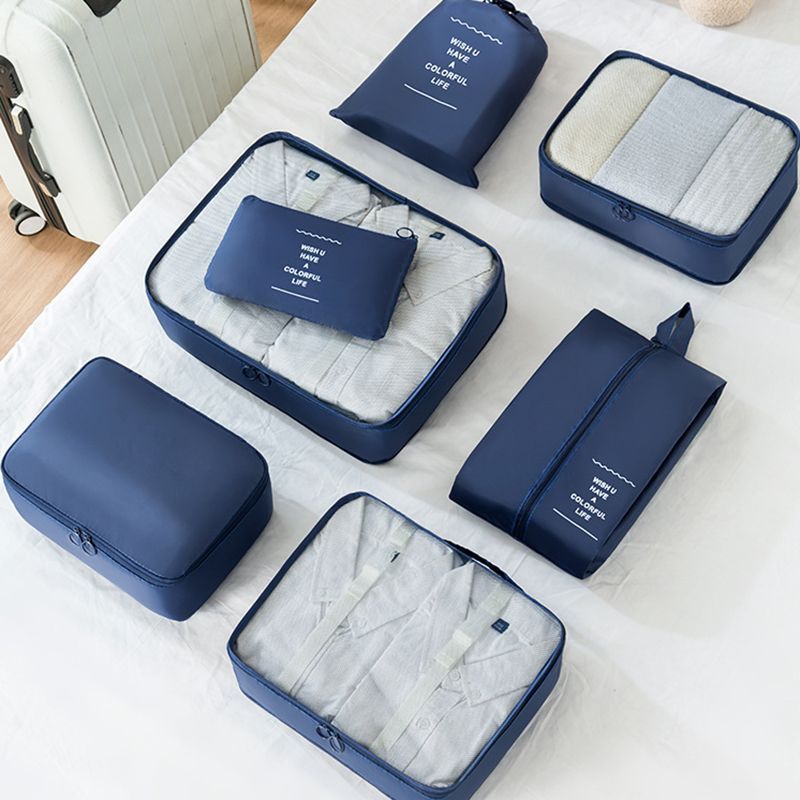 7pcs Travel Packing Bag Luggage Storage Bag Clothes Organizers Packing Cubes