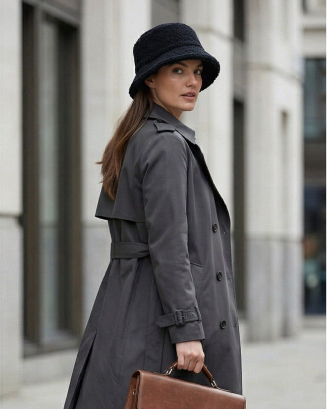 Urban Outfitters black and beige hat