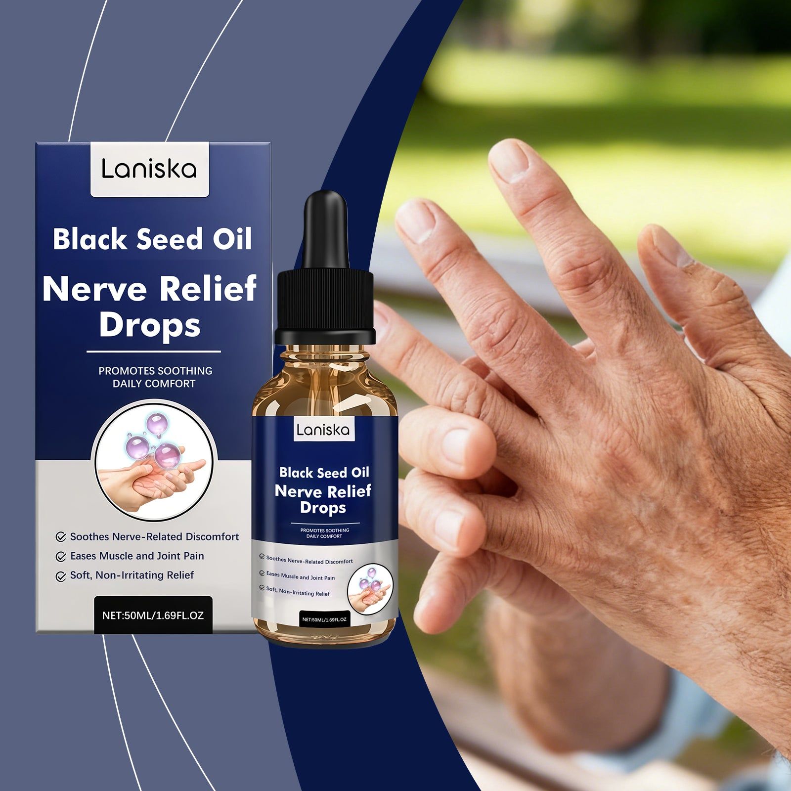 Body Care Drops, Fast Relief for Joints, Skin Moisturizer, Pain Relief ,50ml