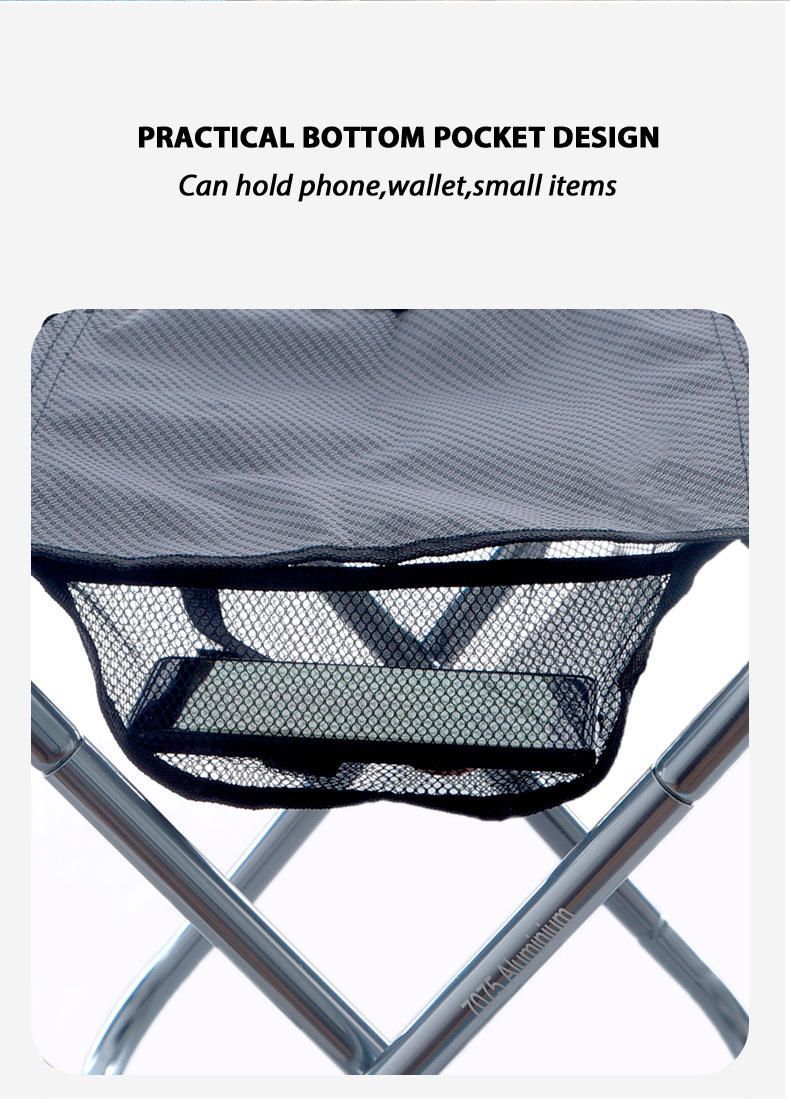 Outdoor Folding Stool Portable Small Chair For Camping Fishing Hiking Travel