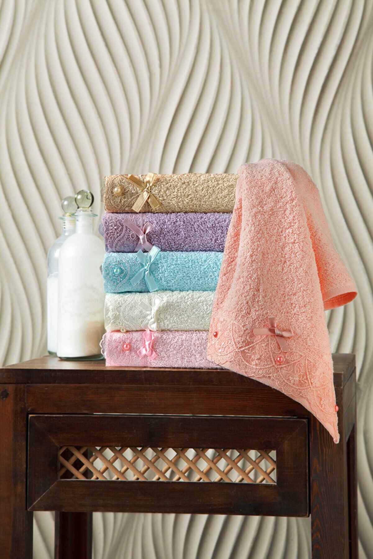 Jasmine Lace Gingham 6-piece Kitchen Towel Hand Towel 30x50 cm