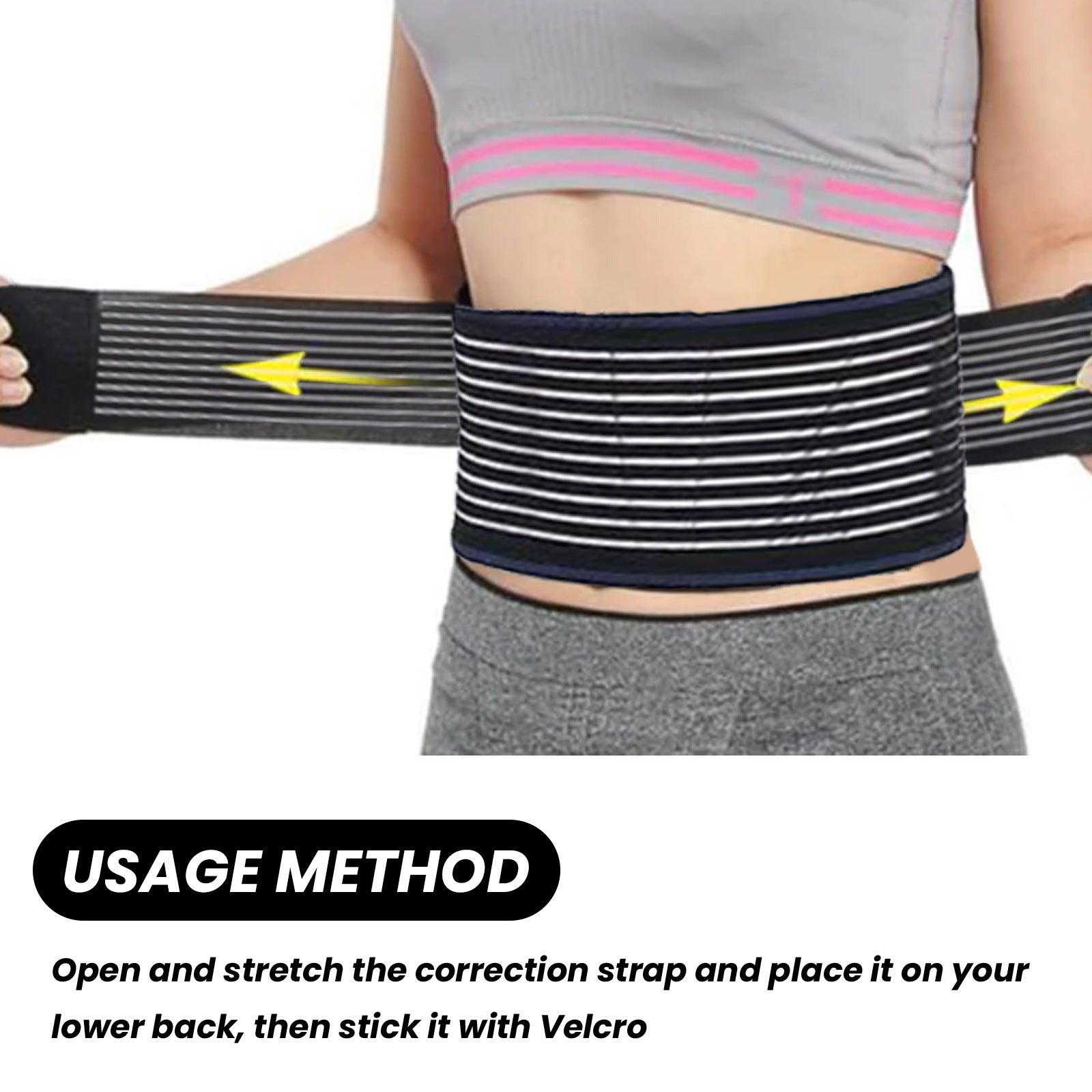 Relieve Back Pain, Breathable Lower Back Support Belt, Comfortable Posture Corrector ,1pcs
