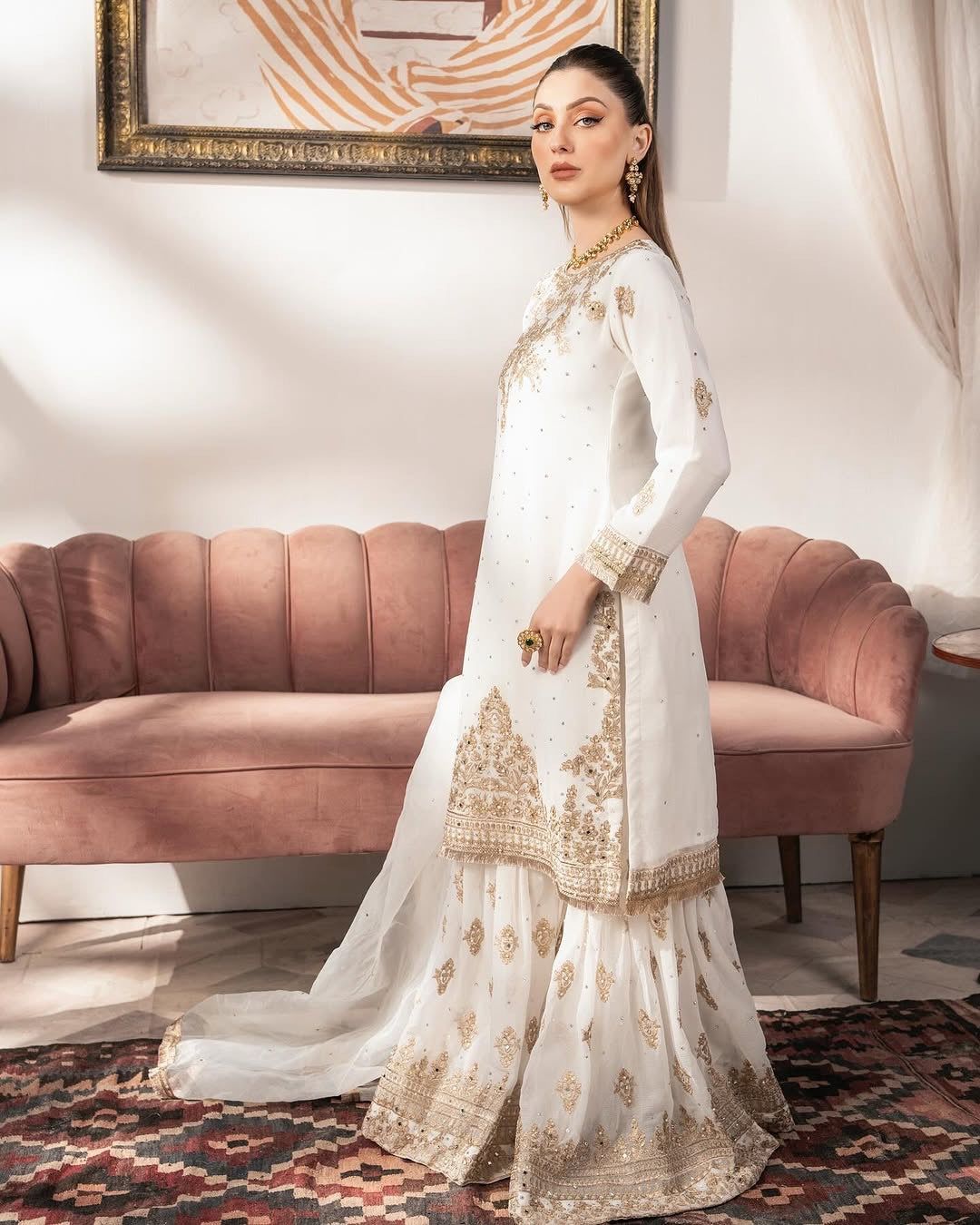 Fab Zone Beautiful Top-Bottom And Dupatta With Heavy Embroidery Sequence Work