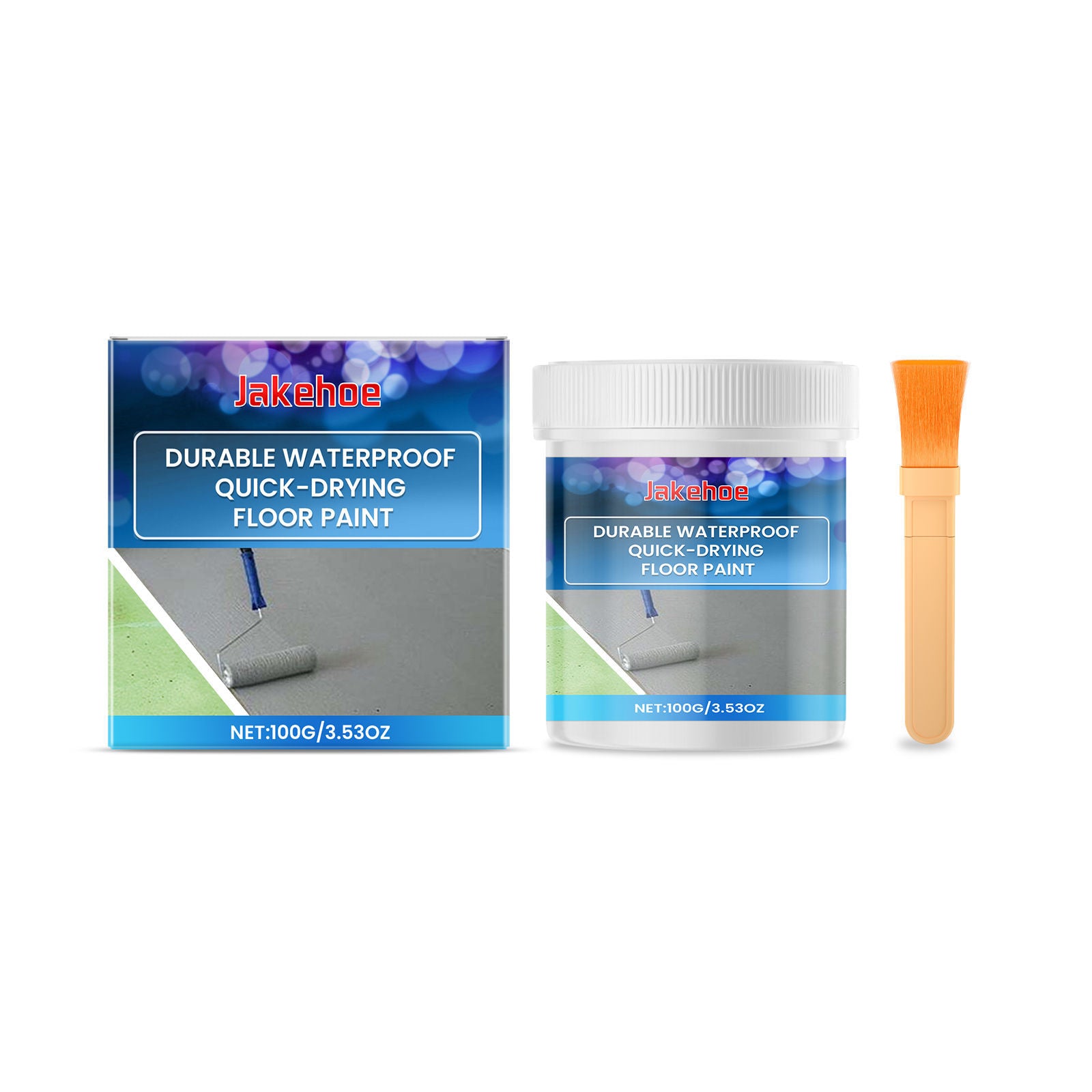 Quick Drying Floor Paint, Waterproof, Indoor Outdoor Cement, Easy Application ,1 set