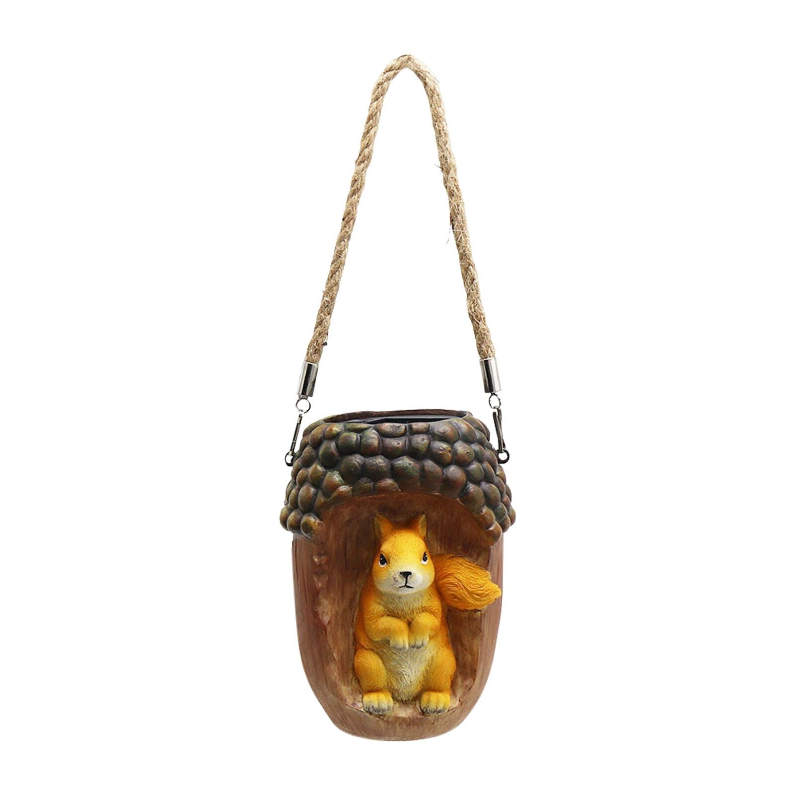 Solar Hanging Light Owl Tree Stump Lamp Lanterns Animal Statue Lanterns Garden Decoration