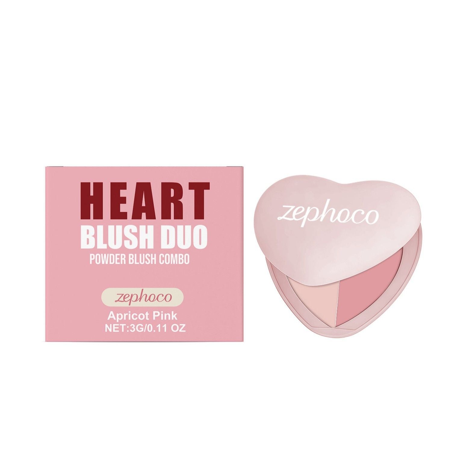 3g Heart Shape Blush with Smooth Blend and Natural Glow