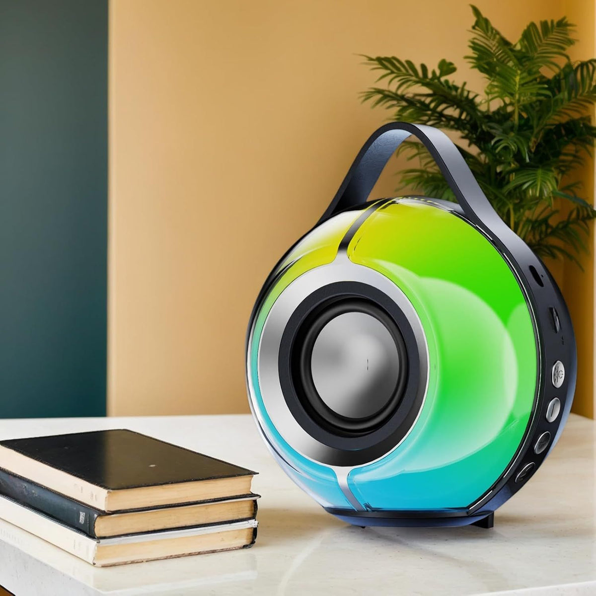 Portable Wireless Outdoor Speaker Bluetooth Speaker Stereo Device with Lights
