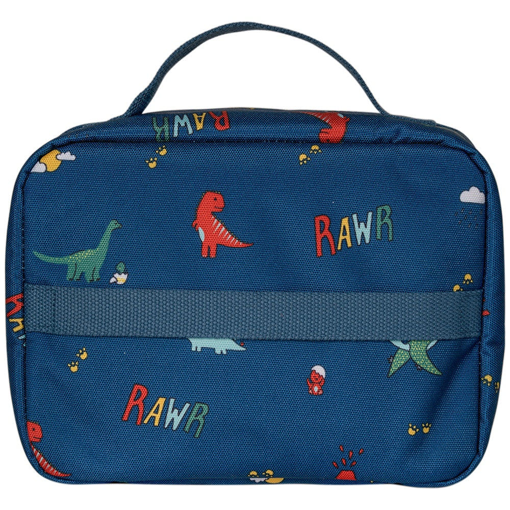 Citron Insulated Square Lunch Bag - Blue Dino