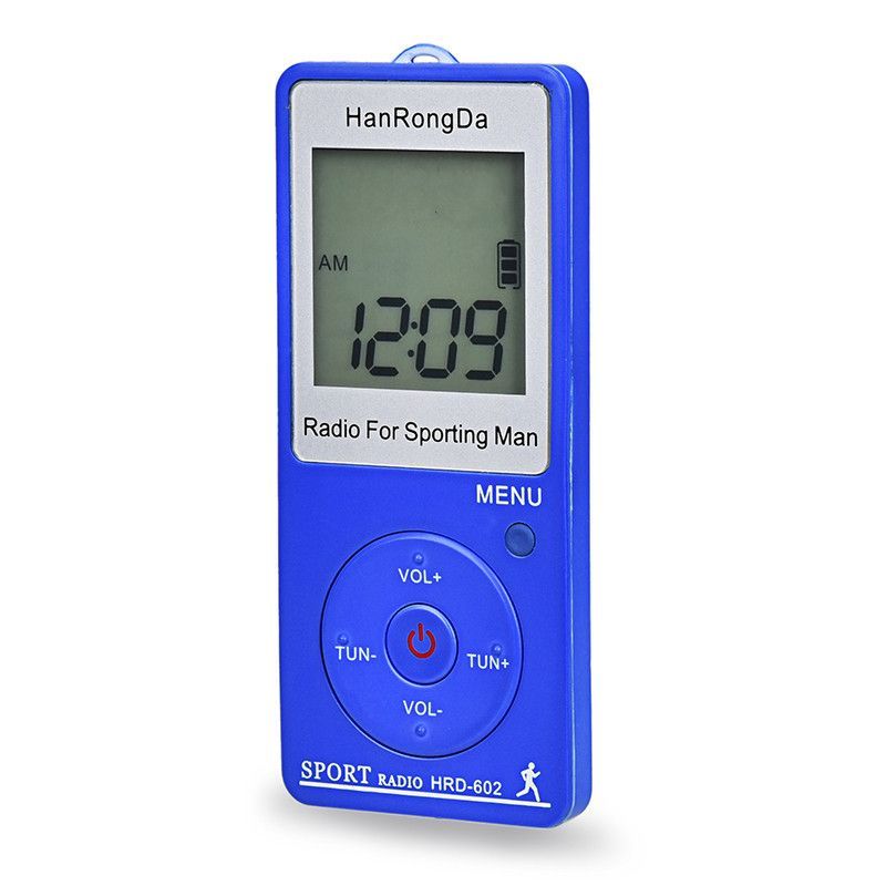 Portable Radio Receiver FM AM Radio LCD Display Pocket Radio Sports Pedometer