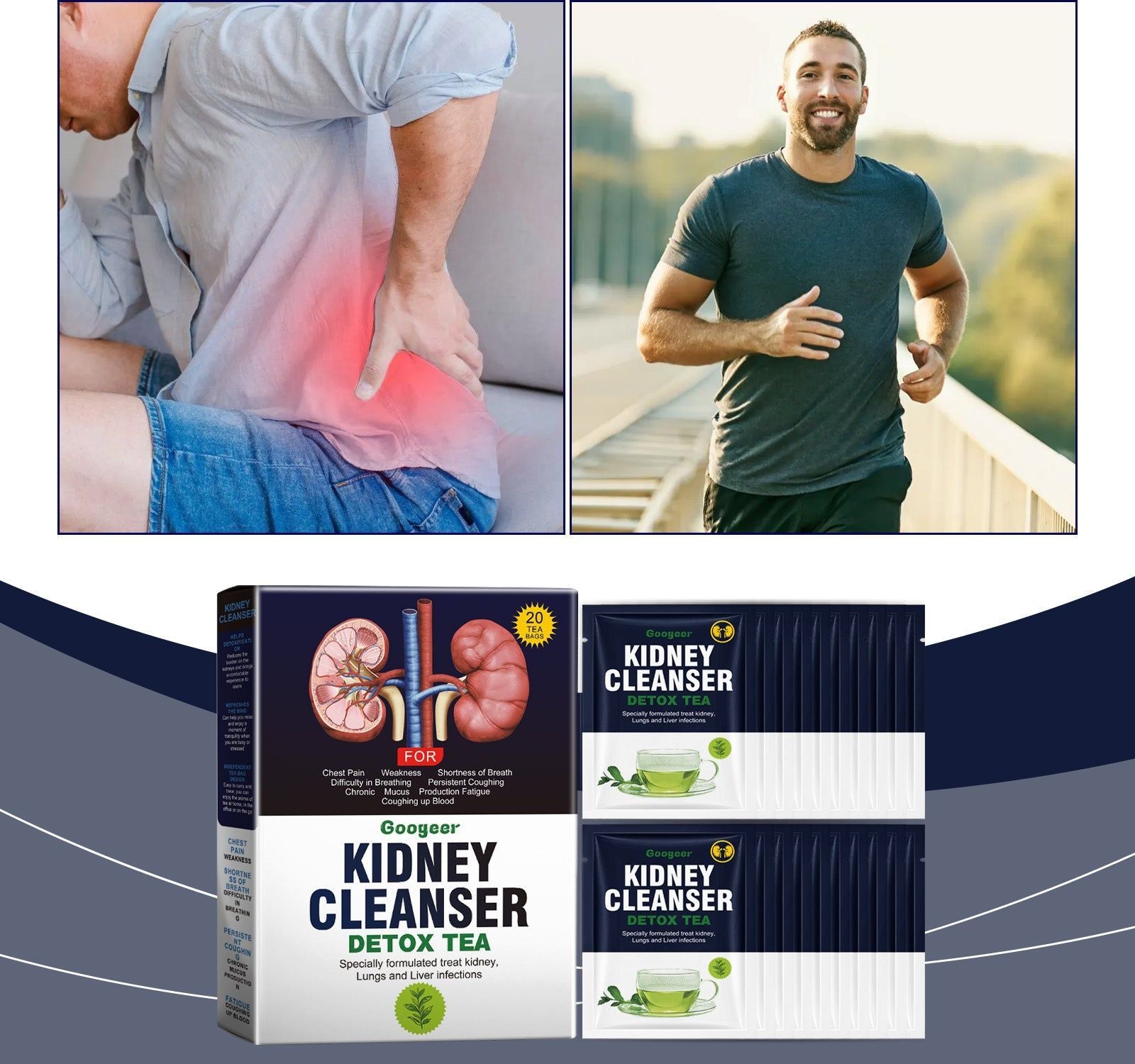 Kidney Detox Tea, Natural Body Care, Cleansing & Refreshing Detox Tea ,20 tea bags