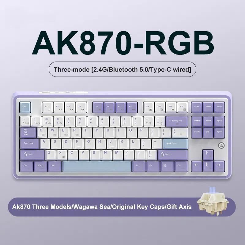Ajazz AK870 RGB Keyboard Gift Axis Purple