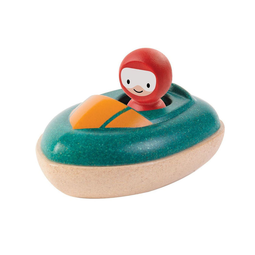 قارب «سبيد بوت» من PlanToys — قارب خشبي للأطفال