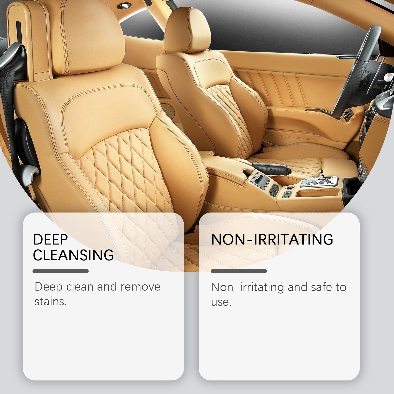 Car Interior Cleaning Spray, Deep Stain Removal, Fast Evaporation, Safe and Non-Irritating ,120ml