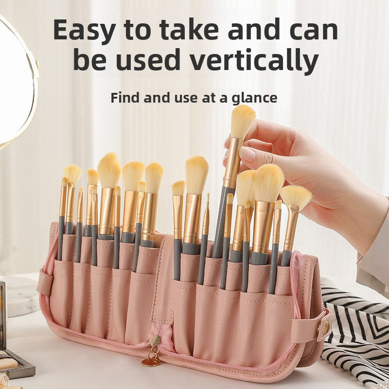 Foldable Makeup Brush Holder Case