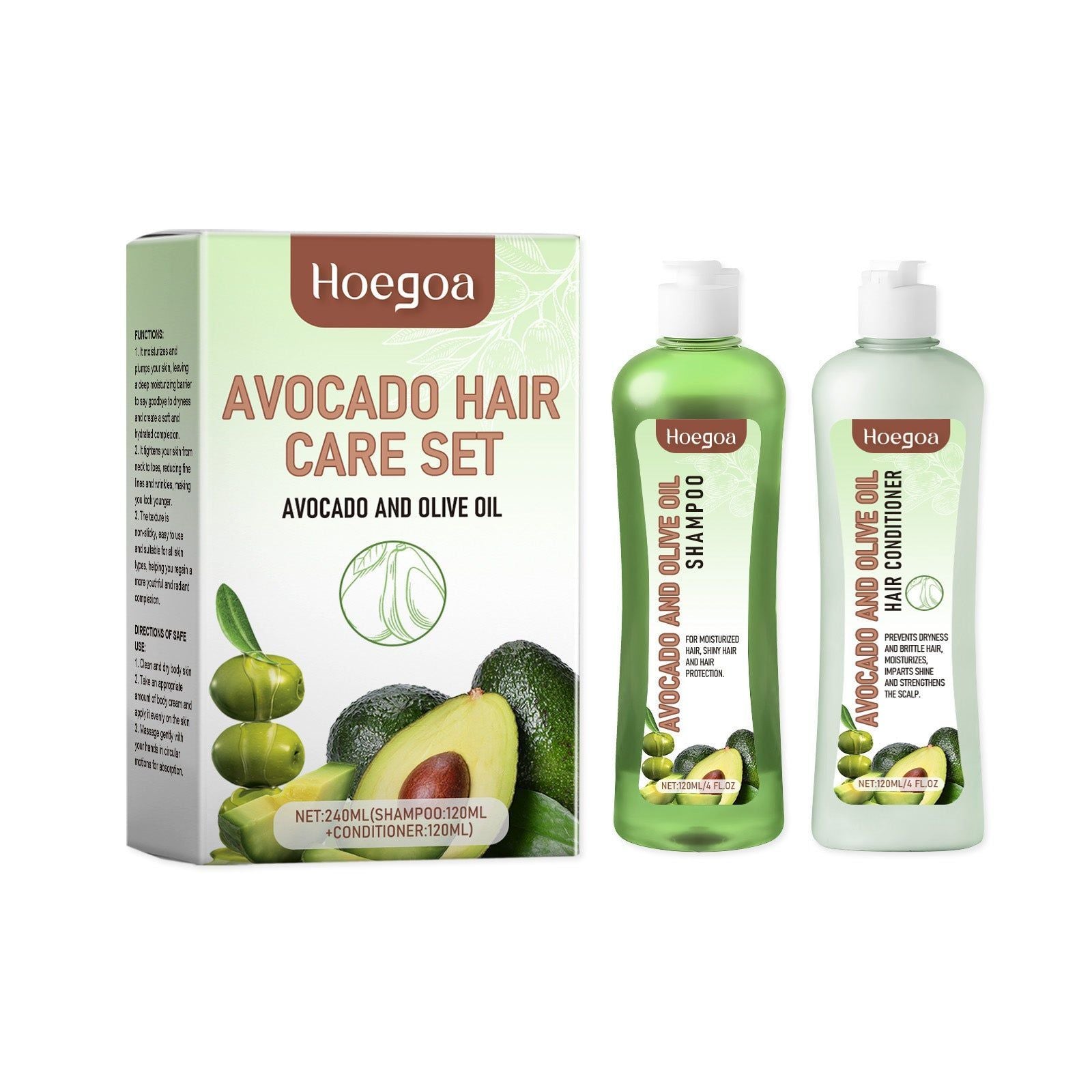 Avocado Hair Care Set for Glossy, Nourished, and Smooth Hair, Deep Moisturizing ,1set