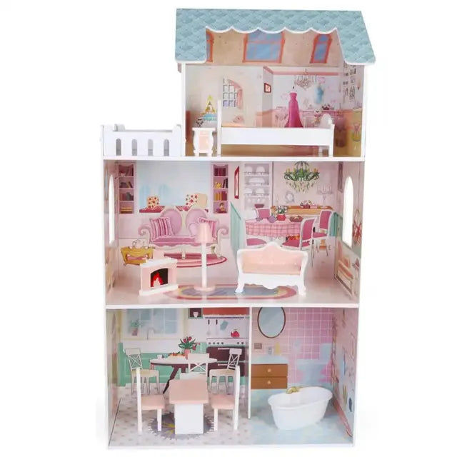 Wooden Leia doll house(10 Acc) 3-5YRS