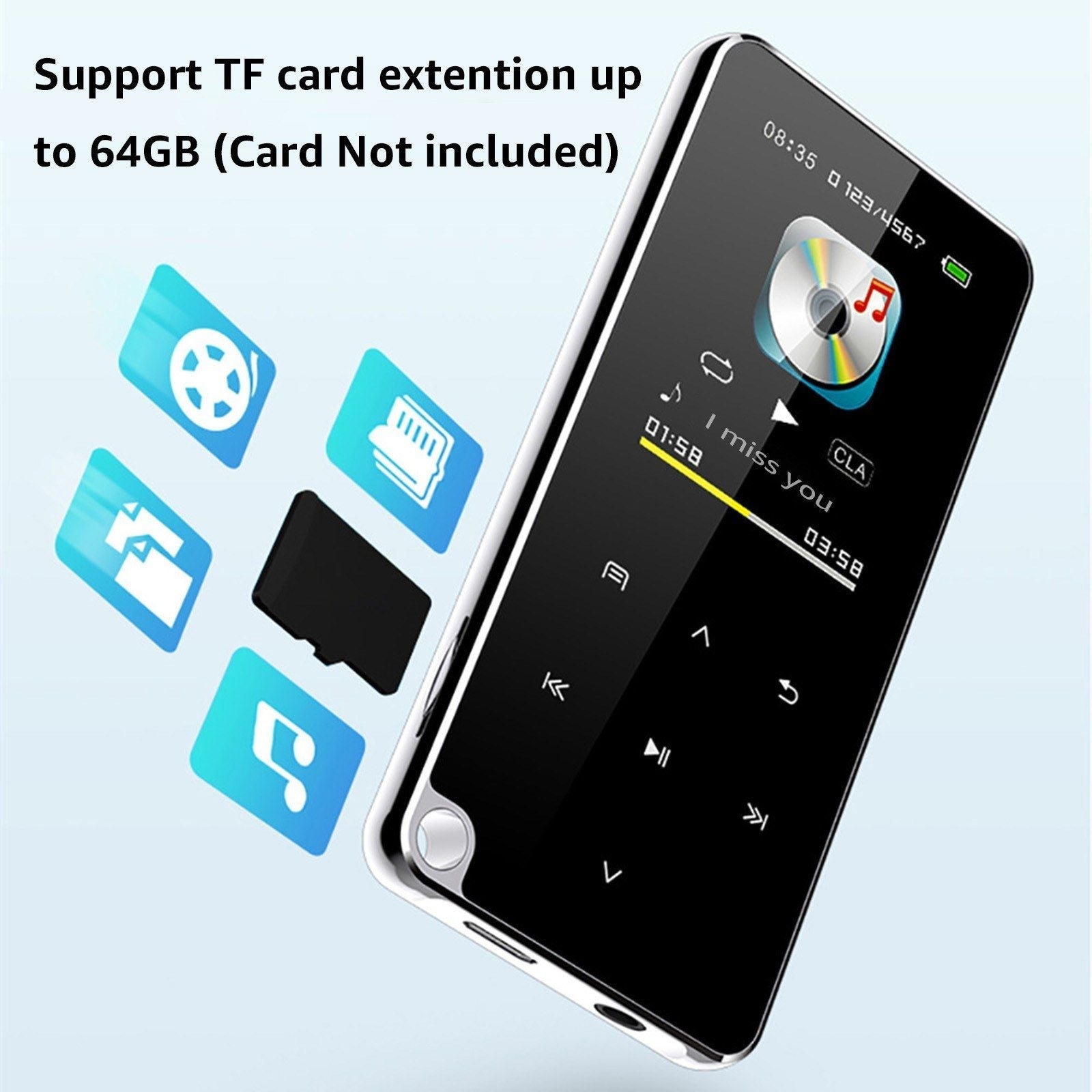 MP3 Music Player Lossless HiFi FM Redio MP5 Voice Recorder