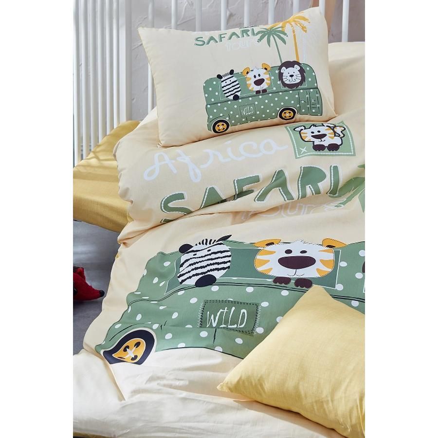 Safari Digital Printed 3d Cotton Baby Duvet Cover Set