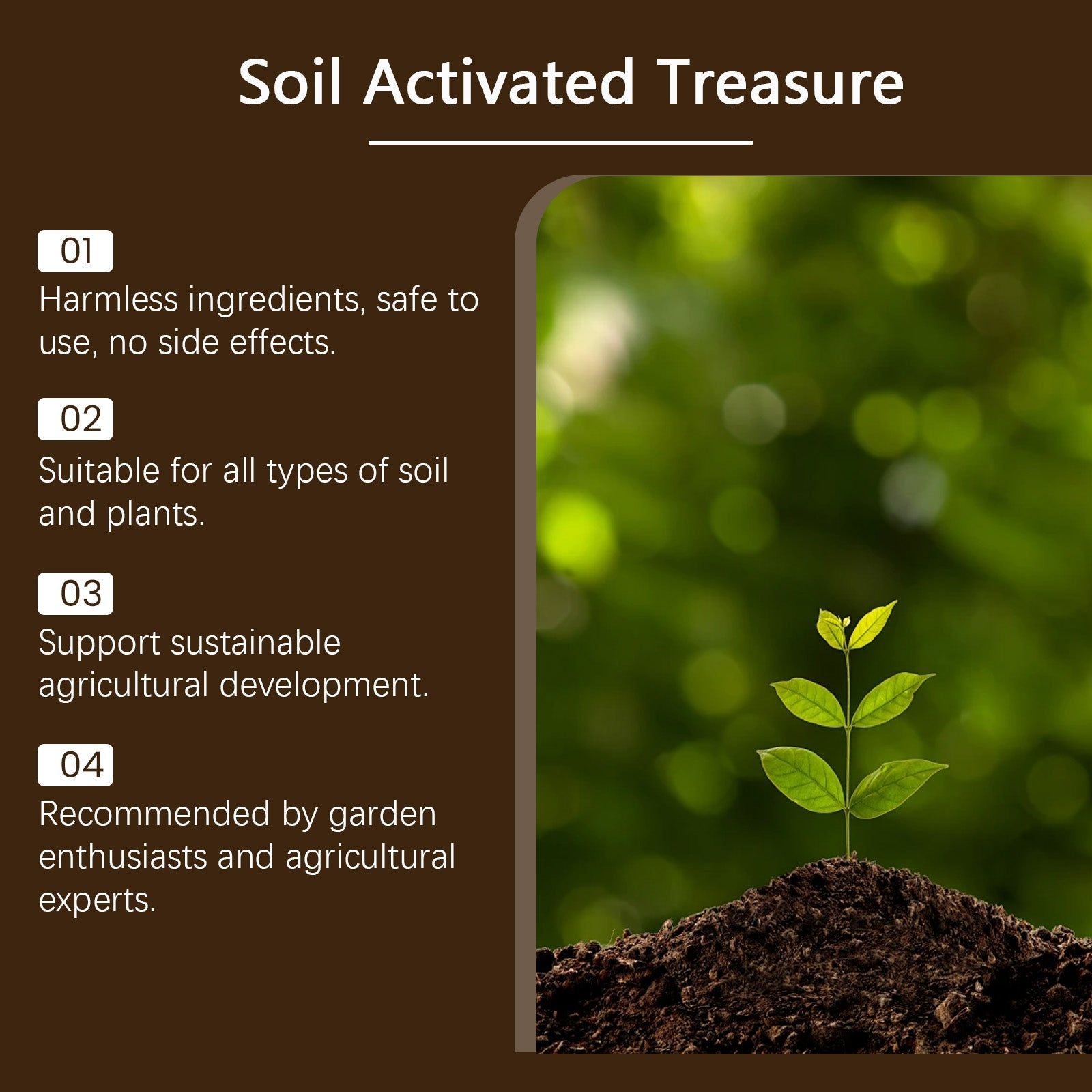Boost Plant Growth with Soil Nutrient Activation Powder, Fertilizer for Healthy Soil ,200g